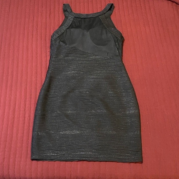 Hailey Logan by Adrianna Papell Black Silver Sparkle Bodycon Dress Large - Picture 7 of 10